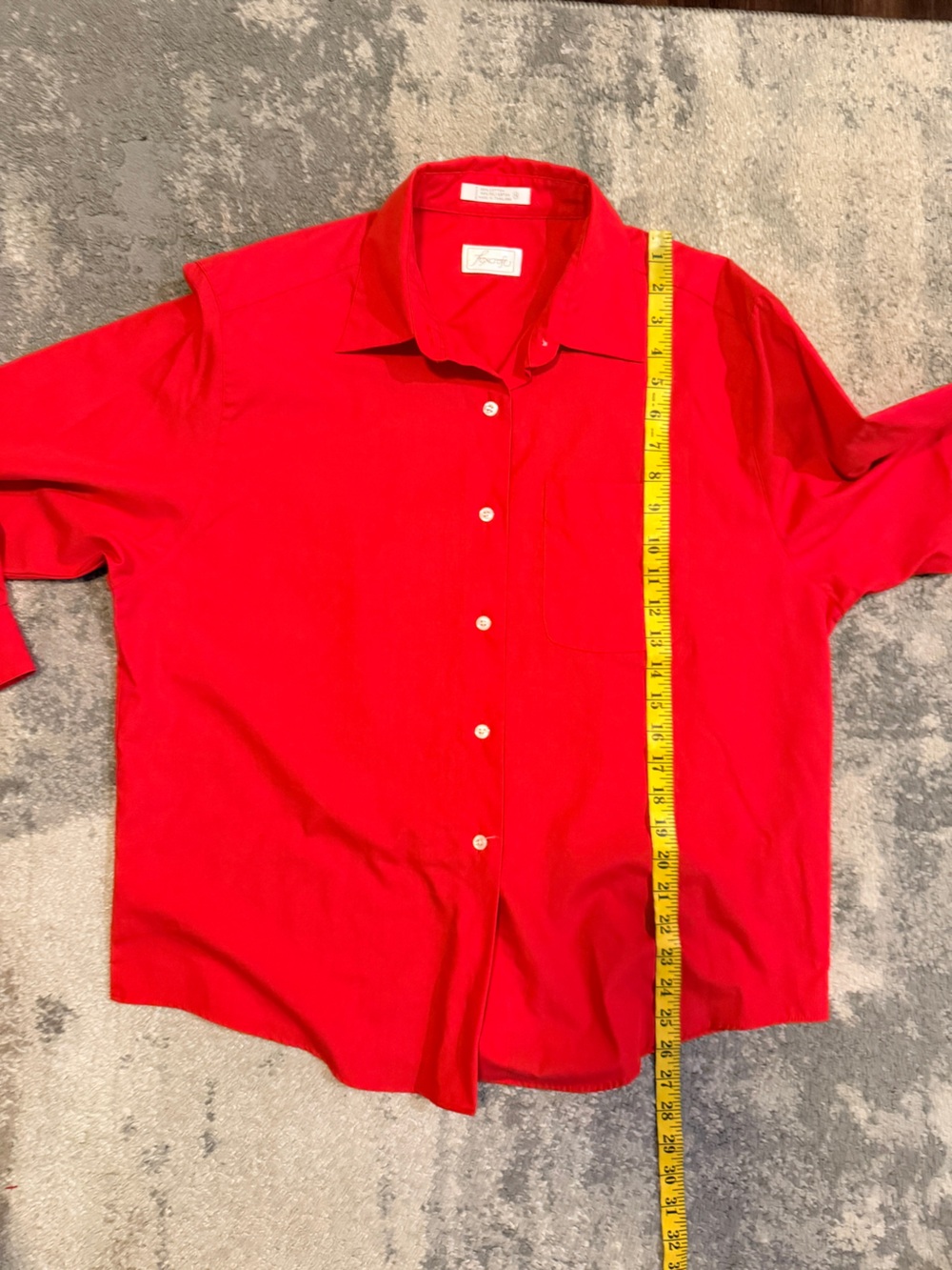 Foxcroft Red Button-Down Dress Shirt - Picture 5 of 5